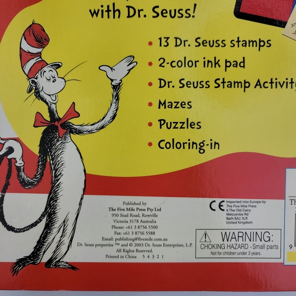 Dr. Seuss Stamp Back Children's Activity Book Hardcover - Picture 6 of 16